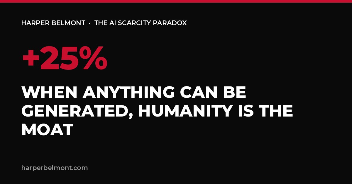 The AI Scarcity Paradox: When Anything Can Be Generated, Humanity Is the Moat